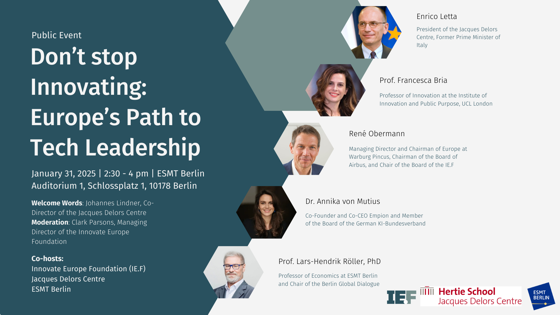 Event Announcement - Don't stop innovating: Europe’s path to tech leadership